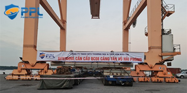 QC08 crane relocation project at Tan Vu Port, Hai Phong